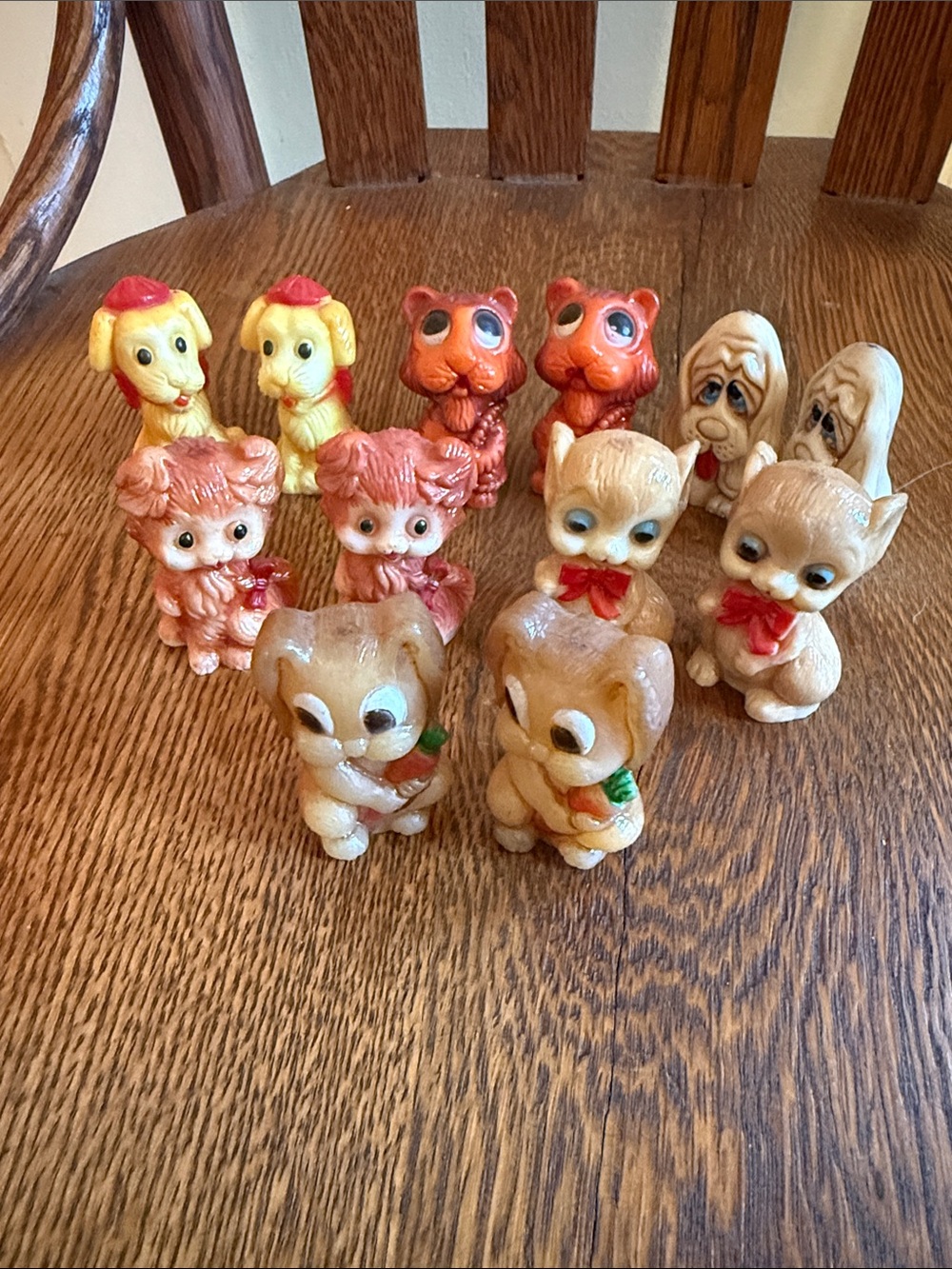 Vintage 60’s-70’s Animal Delights novelty plastic salt&pepper shakers Set of 6.
